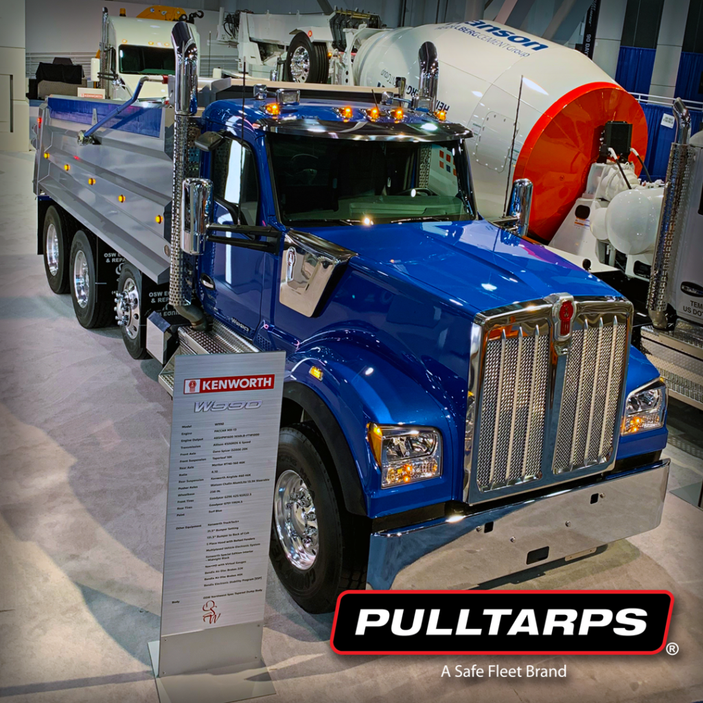 pulltarps, trucking, hauling, dump truck, kenworth, tarps, truck tarping