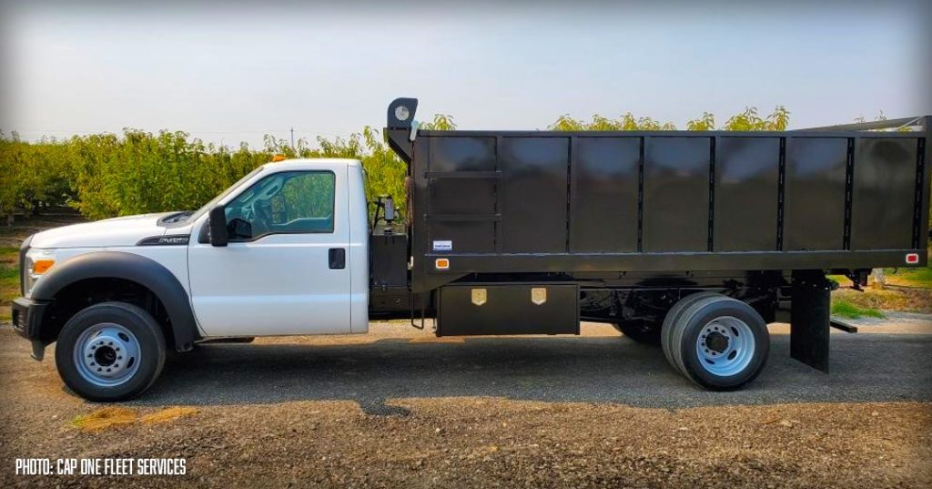F450, Cap One Fleet Services, dump truck
