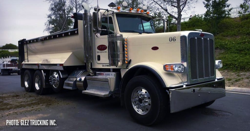 Glez Trucking Inc, pulltarps, dump truck, hauling