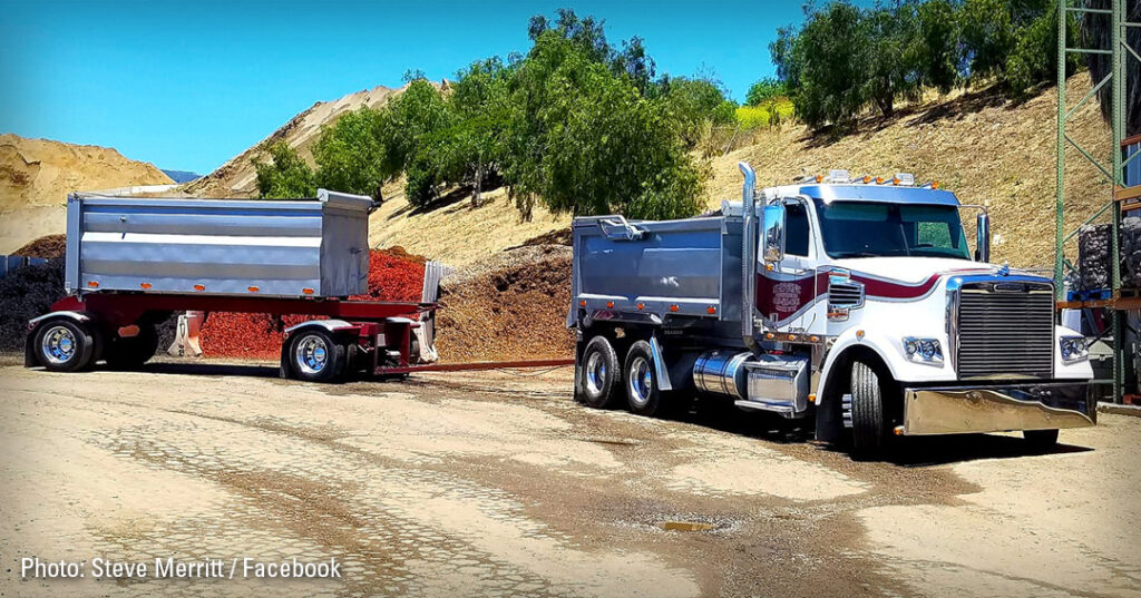 Transfer Trailer, Dump Truck, Hauling