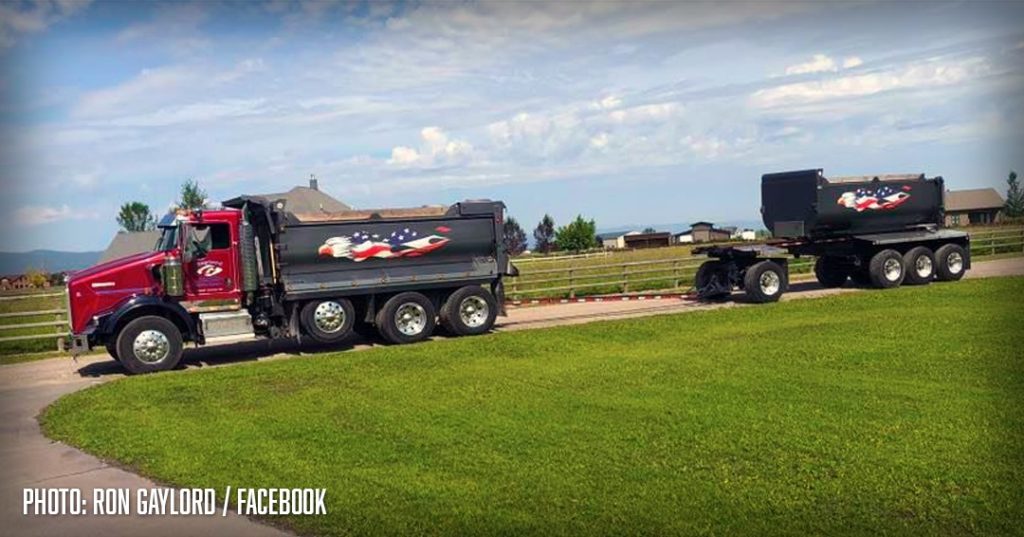 transfer trailer, dump truck, supershield, haulling