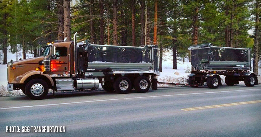 pulltarps, kenworth, t800, transfer trailer, s & g transportation, hauling