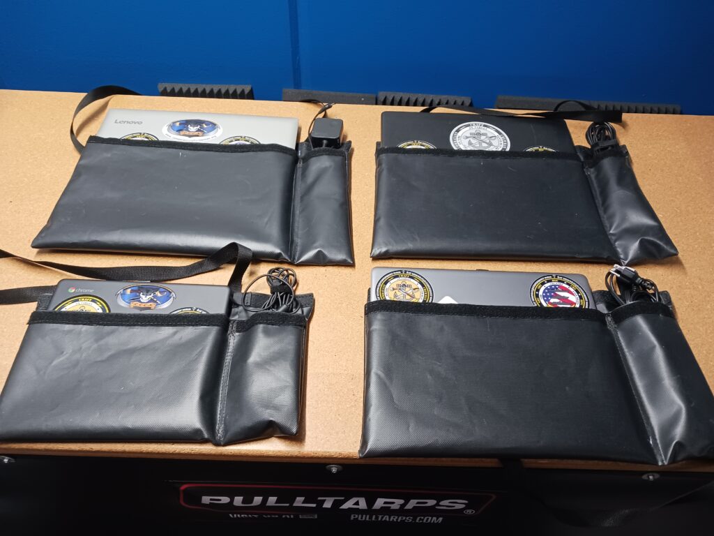 Vinyl Tarps, Laptops, donation, bags, laptops